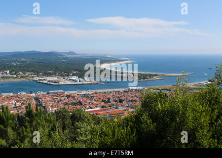Blick auf das Zentrum von Viana do Castelo, eine berühmte Stadt im nördlichen Teil von Portugal Stockfoto