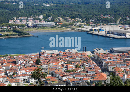 Blick auf das Zentrum von Viana do Castelo, eine berühmte Stadt im nördlichen Teil von Portugal Stockfoto