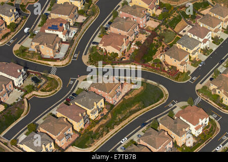 Wohnsiedlung, Paradise Valley, San Francisco, Kalifornien, USA - Antenne Stockfoto