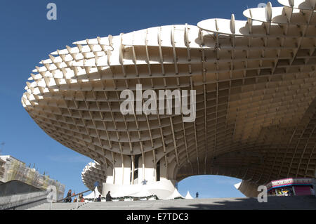 Metropol Parasol Holzgebäude in Sevilla, Spanien Stockfoto