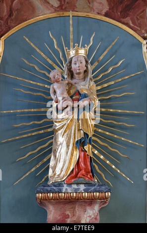 Madonna in der Aureole, Pfarrei Kirche von St. Gallus, Bregenz, Vorarlberg, Österreich Stockfoto