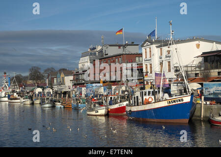 Alten Strom oder alte Kanal, Warnemünde bei Rostock, Mecklenburg-Vorpommern, Deutschland Stockfoto