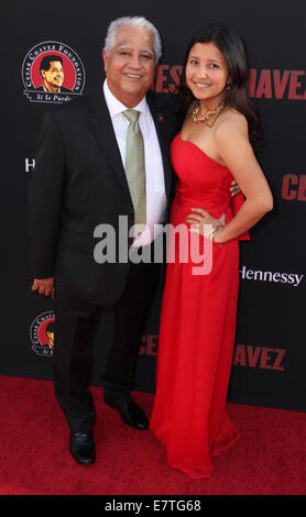 Premiere von startete Filme und Teilnehmer Medien "Cesar Chavez' - Ankünfte mit: Paul Chavez wo: Los Angeles, California, Vereinigte Staaten von Amerika bei: 21. März 2014 Stockfoto