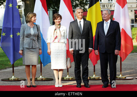 Federal-Präsidenten am 11. Sitzung aller deutschen sprechen Staats-und Regierungschefs am 18. September 2014 in Bad Doberan, Deutschland Stockfoto