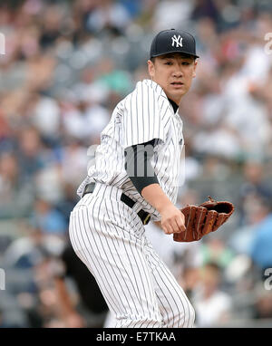 Masahiro Tanaka (Yankees), 21. September 2014 - MLB: Masahiro Tanaka von der New York Yankees in der Major League Baseball Spiel gegen die Toronto Blue Jays im Yankee Stadium in Bronx, New York, Vereinigte Staaten von Amerika. (Foto: AFLO) Stockfoto