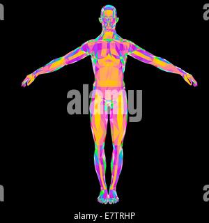 Geometrische abstrakte polygonalen Modell eines Mannes, Computer-Grafik. Stockfoto