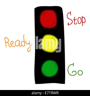 Cartoon-Ampel Stockfoto