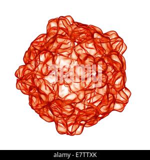 Tabak Ringspot Virus, Computer-Grafik. Stockfoto