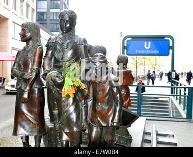 Architekturdetail des Kindertransport-Denkmal. Stockfoto