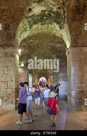 unterirdische Komplex, Diokletian Palast, Split, Dalmatien, Kroatien Stockfoto