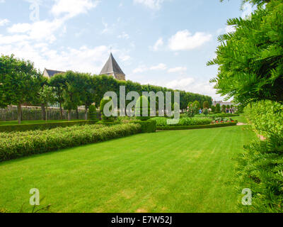 Villandry, Frankreich: entlang der Route der Schlösser an der Loire - Château et Jardins de Villandry Stockfoto