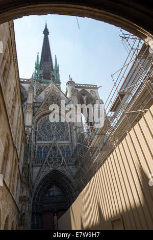 Renovierung einer Kirche in Rouen, Frankreich Europa Stockfoto