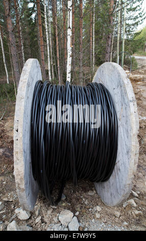 Mittlere / hohe Spannung heavy-Duty-Kupfer Kabel, verwendet für die Übertragung von Strom Stockfoto