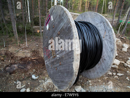 Mittlere / hohe Spannung heavy-Duty-Kupfer Kabel, verwendet für die Übertragung von Strom Stockfoto