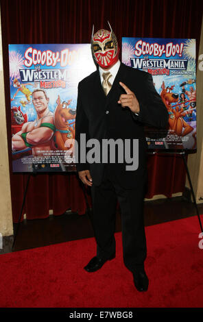 Die Weltpremiere von "Scooby-Doo! WrestleMania Mystery "am Tribeca Kinos - Ankünfte Featuring: Sin Cara Where: New York, New York, Vereinigte Staaten von Amerika bei: 22. März 2014 Stockfoto