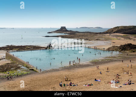 Saint-Malo, Strand, Ile et Vilaine, Bretagne Frankreich Bretagne Stockfoto