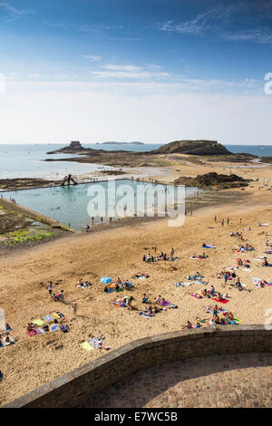 Saint-Malo, Strand, Ile et Vilaine, Bretagne Frankreich Bretagne Stockfoto