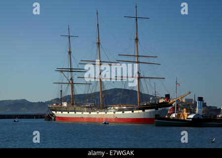 Tall Ship "Balclutha" (1886), San Francisco Maritime National Historical Park, Fishermans Wharf, San Francisco, Kalifornien, USA Stockfoto