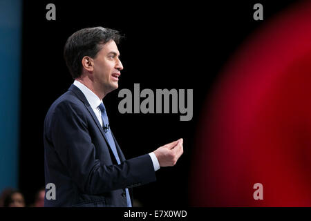 Labour Party Konferenz 2014 23.09.14 Ed Miliband Stockfoto