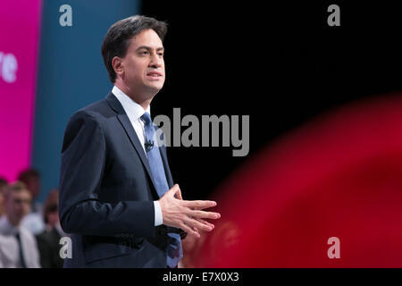 Labour Party Konferenz 2014 23.09.14 Ed Miliband Stockfoto