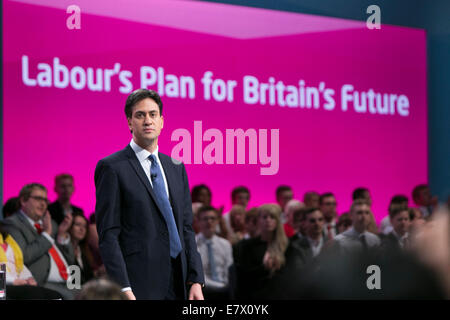 Labour Party Konferenz 2014 23.09.14 Ed Miliband Stockfoto