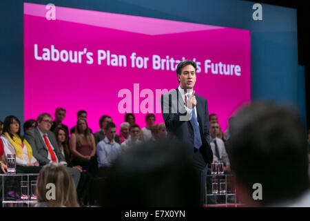 Labour Party Konferenz 2014 23.09.14 Ed Miliband Stockfoto