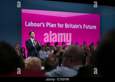 Labour Party Konferenz 2014 23.09.14 Ed Miliband Stockfoto