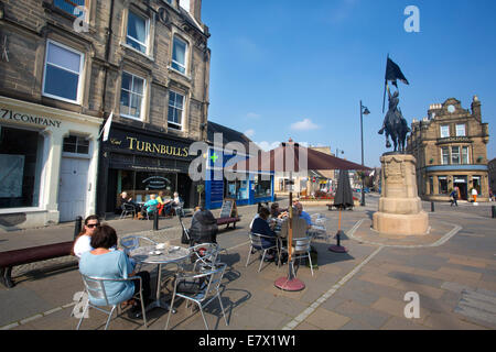 1514-Denkmal zum Gedenken an den Sieg der einheimischen Jugendlichen über englische Jäger in der Nähe von Hawick, Scottish Borders, Schottland, UK Stockfoto