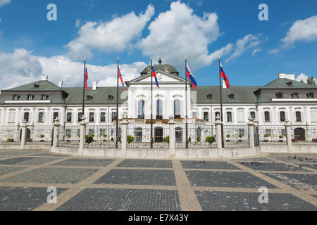 BRATISLAVA, Slowakei - 21. September 2014: The Presidents (oder Grasalkovic) Palast. Stockfoto