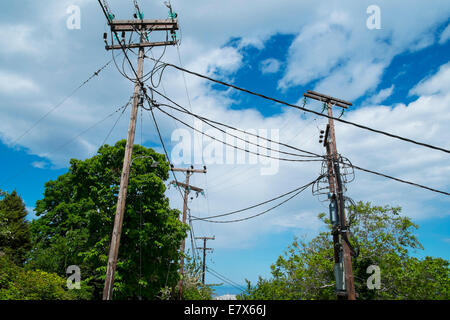 Stromleitungen Stockfoto