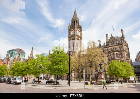 Rathaus von Manchester, Albert Square, Manchester, England, Vereinigtes Königreich Stockfoto