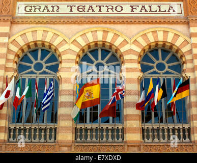 Das Theater namens "Gran Teatro Falla" in Cadiz Stockfoto