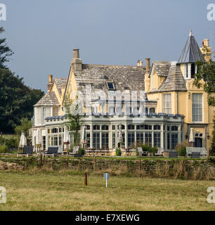 Altes Herrenhaus umgewandelt zu "The Pig am Strand" Hotel am Studland, Dorset, England, UK Stockfoto