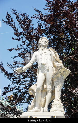 Statue von Mozart in Wien, Österreich Stockfoto