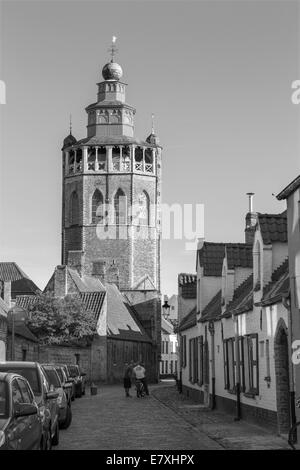 Brügge, Belgien - 12. Juni 2014: Kirche von Jerusalem aus Norden. Stockfoto