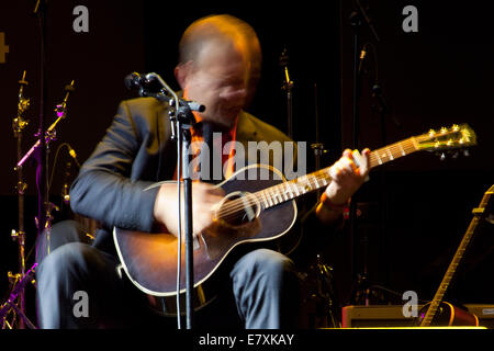 Perugia, Italien 19. Juli 2014: The Mountain Men Band haben ein kostenloses Konzert in öffentlichen Platz beim Umbria Jazz Festival Stockfoto