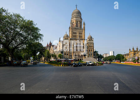 Die Stadt Municipal Building, Colaba, Mumbai, Maharashtra, Indien Stockfoto