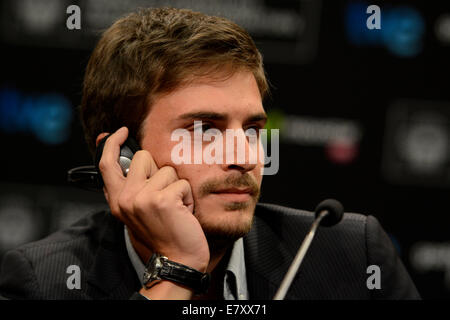 San Sebastian, Baskenland, Spanien. 24. Sep, 2014. Roman Kolinka "Eden" auf der Pressekonferenz auf der 62. Internationalen Filmfestspiele von San Sebastian am 24. September. Bildnachweis: Dpa picture Alliance/Alamy Live News Stockfoto