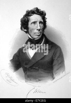 Deutscher Chemiker FRIEDRICH WOHLER (1800-1882) Stockfoto