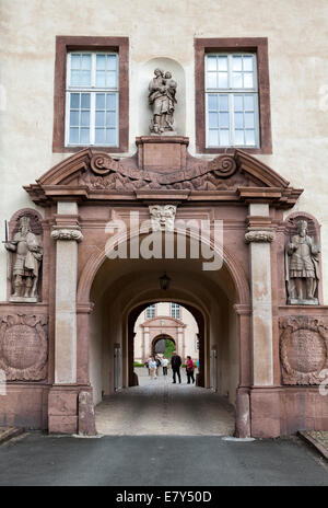 Kloster Schloss Corvey in Höxter, Weserbergland, Nord Rhein Westfalen, Deutschland, Europa, Ehemalige Abtei Und Schloss Corvey in Hö Stockfoto