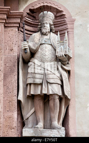 Ludwig der fromme, 778-840, auch genannt die Messe und die Debonaire, Kloster Schloss Corvey in Höxter, Weserbergland, Deutschland Stockfoto