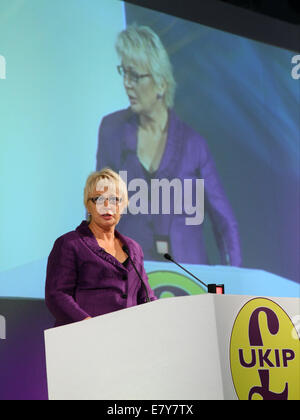 JANE COLLINS MEP UK Unabhängigkeit feiern 26. September 2014 DONCASTER RACECOURSE DONCASTER YORKSHIRE ENGLAND Stockfoto