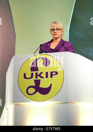 JANE COLLINS MEP UK Unabhängigkeit feiern 26. September 2014 DONCASTER RACECOURSE DONCASTER YORKSHIRE ENGLAND Stockfoto