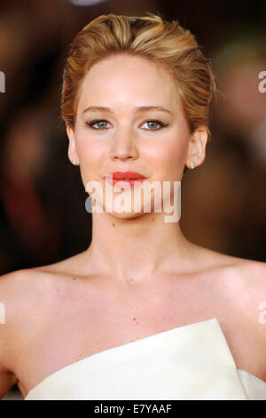 Jennifer Lawrence Teilnahme an der "The Hunger Games: Catching Fire" Premiere auf der 8. Rome Film Festival am 14. November 2013 Stockfoto