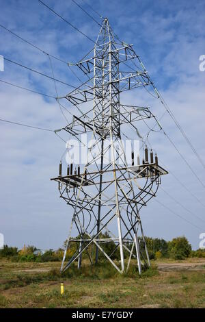 Eine elektrische Pylon sonnenbeschienenen Stockfoto