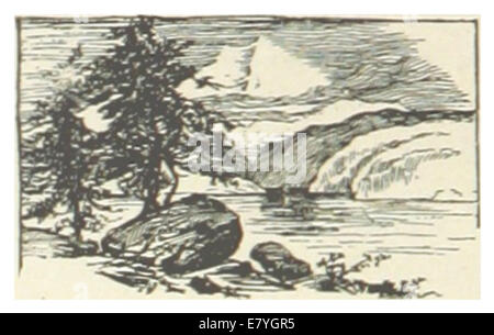 Diese 1891 veröffentlichte Illustration aus der US-WA-Publikation zeigt den Mount Adams, einen prominenten Gipfel in der Kaskadenkette des Bundesstaates Washington. Die Zeichnung hebt die geologischen Besonderheiten und die umliegende Landschaft hervor und zeigt seine Bedeutung in der regionalen Topographie. Stockfoto