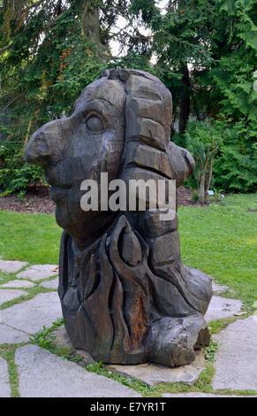Statue von Carl von Linné (Carl Linneaus), biologischen Garten, Visby, Gotland, Schweden 140813 62109 Stockfoto
