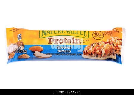 Nature Valley Kokos Mandel zähe Protein Riegel Stockfoto