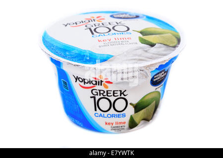 Yoplait griechische Key Lime Joghurt Stockfoto