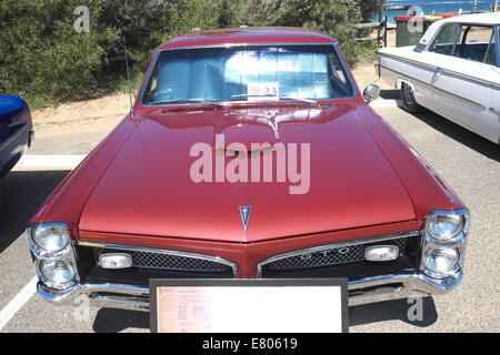 Newport Beach, Sydney, Australien. 27. Sep, 2014. Oldtimer auf dem Display an Sydneys Newport Beach. Hier ein 1967 Pontiac GTO Hardtop. Bildnachweis: Martin Beere/Alamy Live News Stockfoto